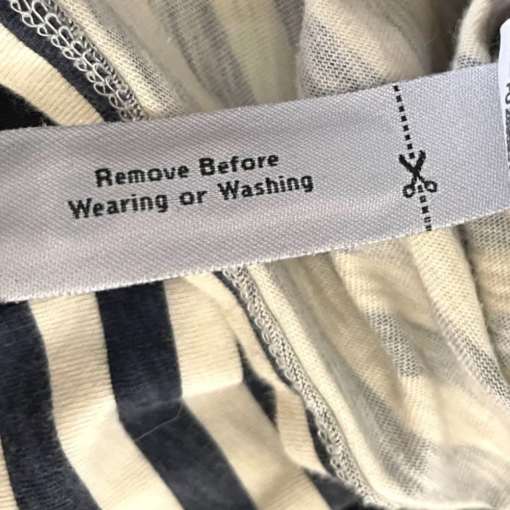 Michael Defeo for J. Crew black White Multicolor Stripe Long‎ Sleeve Tee XL